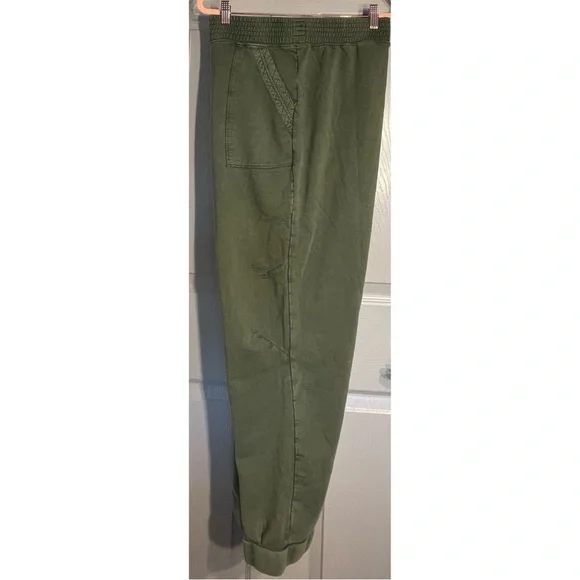 Anthropologie Army Green “Moss” Snap Waist Joggers NWT Size XLP - Picture 2 of 12
